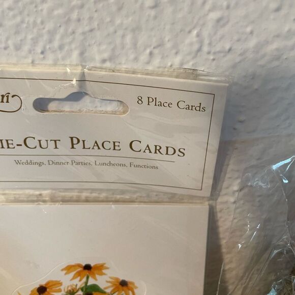 Pine Wood Place Setting Holders Caspari & Claudia Laub 1988 Die Cut Place Cards - Picture 6 of 16